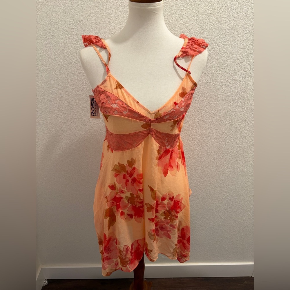 Free People Floral Lace Chemise